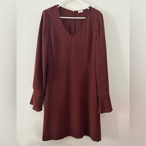 Wilfred Corinne burgundy dress size 8